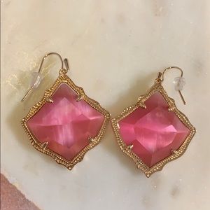 Pink cats eye Kendra Scott earrings